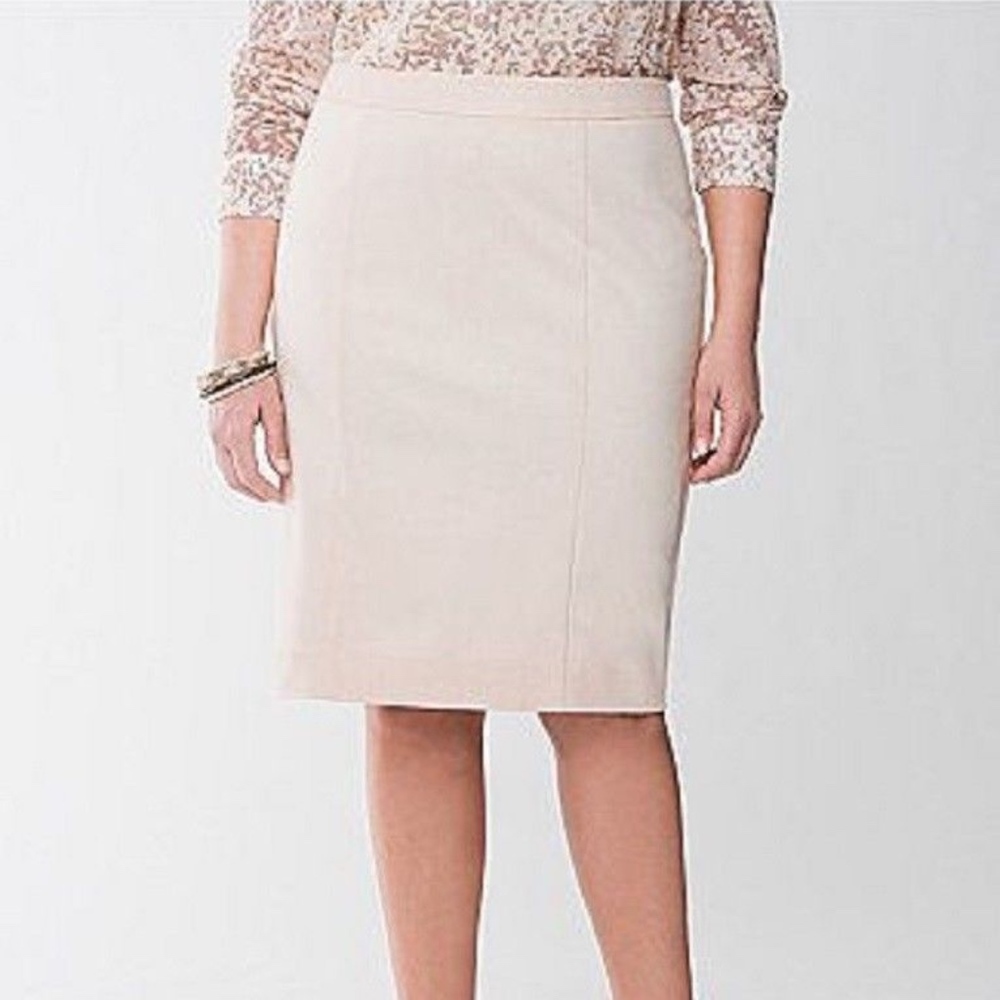 Lane Bryant Pencil Skirt Beige